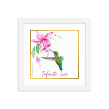 Load image into Gallery viewer, &quot;Infinite Love&quot; Album Art Framed Poster (Green Hummingbird)
