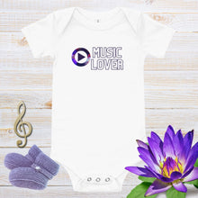 Load image into Gallery viewer, &quot;Music Lover&quot; Short Sleeve Onesie for Baby &amp; Toddler
