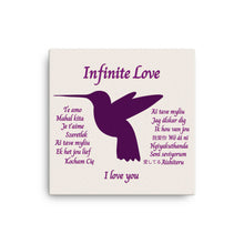 Load image into Gallery viewer, &quot;Infinite Love&quot; 12x12 Hummingbird Canvas
