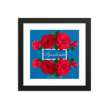 Load image into Gallery viewer, &quot;Agradecida&quot; Album Art Framed Poster (Blue/Red)
