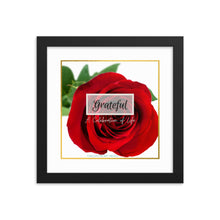 Load image into Gallery viewer, &quot;Grateful: A Celebration of Life&quot; Album Art Framed Poster (Red Rose)
