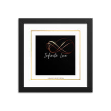 Load image into Gallery viewer, &quot;Infinite Love&quot; Album Art Framed Poster (Infinity Symbol with Gold Outline)
