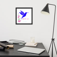 Load image into Gallery viewer, &quot;Infinite Love&quot; Album Art Framed Poster (Blue Hummingbird)
