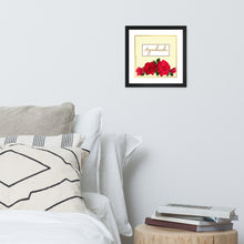 Load image into Gallery viewer, &quot;Agradecida&quot; Album Art Framed Poster (Yellow/Red)
