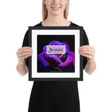 Load image into Gallery viewer, &quot;Grateful: A Celebration of Life&quot; Album Art Framed Poster (Purple Rose)
