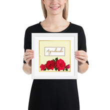 Load image into Gallery viewer, &quot;Agradecida&quot; Album Art Framed Poster (Yellow/Red)
