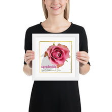Load image into Gallery viewer, &quot;Agradecida&quot; Una Celebración de Vida&quot; Album Art Framed Poster (Pink Rose)
