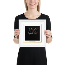 Load image into Gallery viewer, &quot;Infinite Love&quot; Album Art Framed Poster (Infinity Symbol with Gold Outline)
