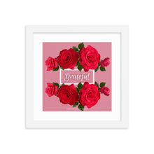 Load image into Gallery viewer, &quot;Grateful&quot; Album Art Framed Poster (Rose/Red)

