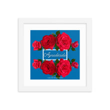 Load image into Gallery viewer, &quot;Agradecida&quot; Album Art Framed Poster (Blue/Red)
