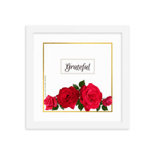 Load image into Gallery viewer, &quot;Grateful&quot; Album Art Framed Poster (White/Red)
