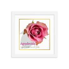 Load image into Gallery viewer, &quot;Agradecida&quot; Una Celebración de Vida&quot; Album Art Framed Poster (Pink Rose)

