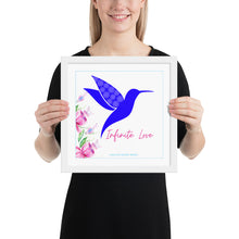 Load image into Gallery viewer, &quot;Infinite Love&quot; Album Art Framed Poster (Blue Hummingbird)

