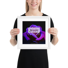 Cargar imagen en el visor de la galería, &quot;Grateful: A Celebration of Life&quot; Album Art Framed Poster (Purple Rose)
