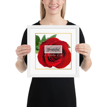Load image into Gallery viewer, &quot;Grateful: A Celebration of Life&quot; Album Art Framed Poster (Red Rose)
