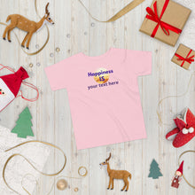 Load image into Gallery viewer, &quot;Happiness Is. . .&quot; Toddler Short Sleeve Tee (Personalize Now)
