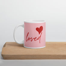 Load image into Gallery viewer, &quot;Loved&quot; Mug (Pink/Red)
