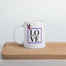 Cargar imagen en el visor de la galería, &quot;Flower LOVE&quot; Mug (Purple Border)
