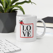 Load image into Gallery viewer, &quot;Flower LOVE&quot; Mug (Red Border)
