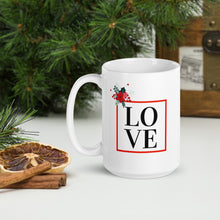 Load image into Gallery viewer, &quot;Flower LOVE&quot; Mug (Red Border)

